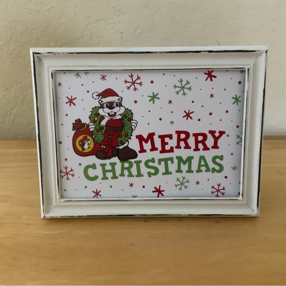Buc-ees Merry Christmas picture 5x7 w/frame